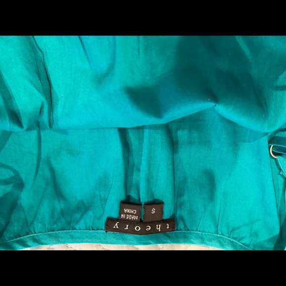 Theory Summer Dress Blue Teal Summer Small NWOT - Picture 6 of 6